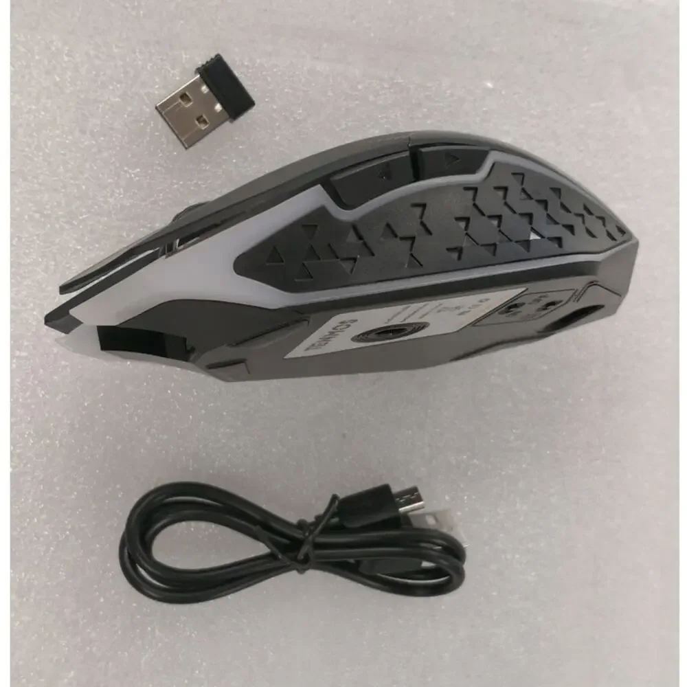 TENMOS Wireless Gaming Mouse Rechargeable LED Optical Mice with USB Receiver